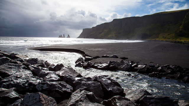 Фантастические пейзажи пляжа Вик в Исландии