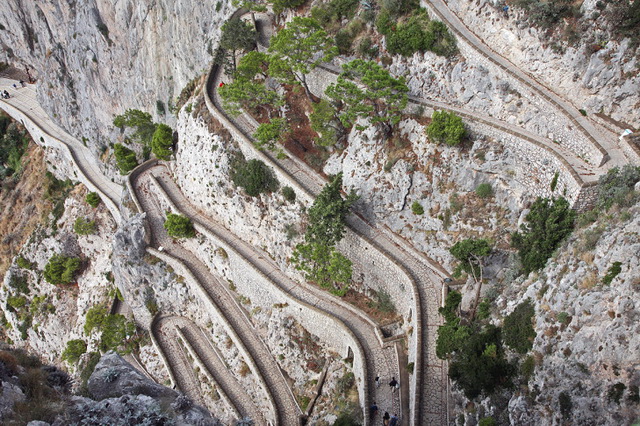 Дорога Via Krupp - одна из достопримечательностей острова Капри