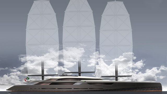 Project Solar - одна из лучших парусных яхт будущего от Нуволари и Ленарда