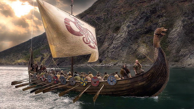 Традиционные скандинавские лодки - драккары